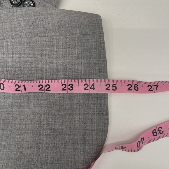 Banana Republic Blazer Suit Jacket Womens Size 2 Petite Grey Wool Office New - Picture 9 of 9